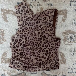 Cheetah mesh top